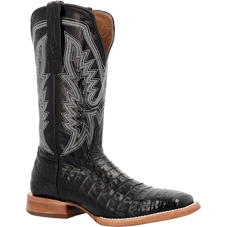 Durango Western Boot, 8 M, Leather, 13 in H, Black Stallion DDB0470